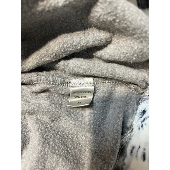 Monrow Grey White Tie Dye Cotton Long Sleeve Knit Top Size M - Picture 4 of 4